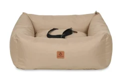 Animood Julian Hundeautositz, Autositz Für Hunde, Autotransport Für Hunde Mit Autogurt, Farbe Creme