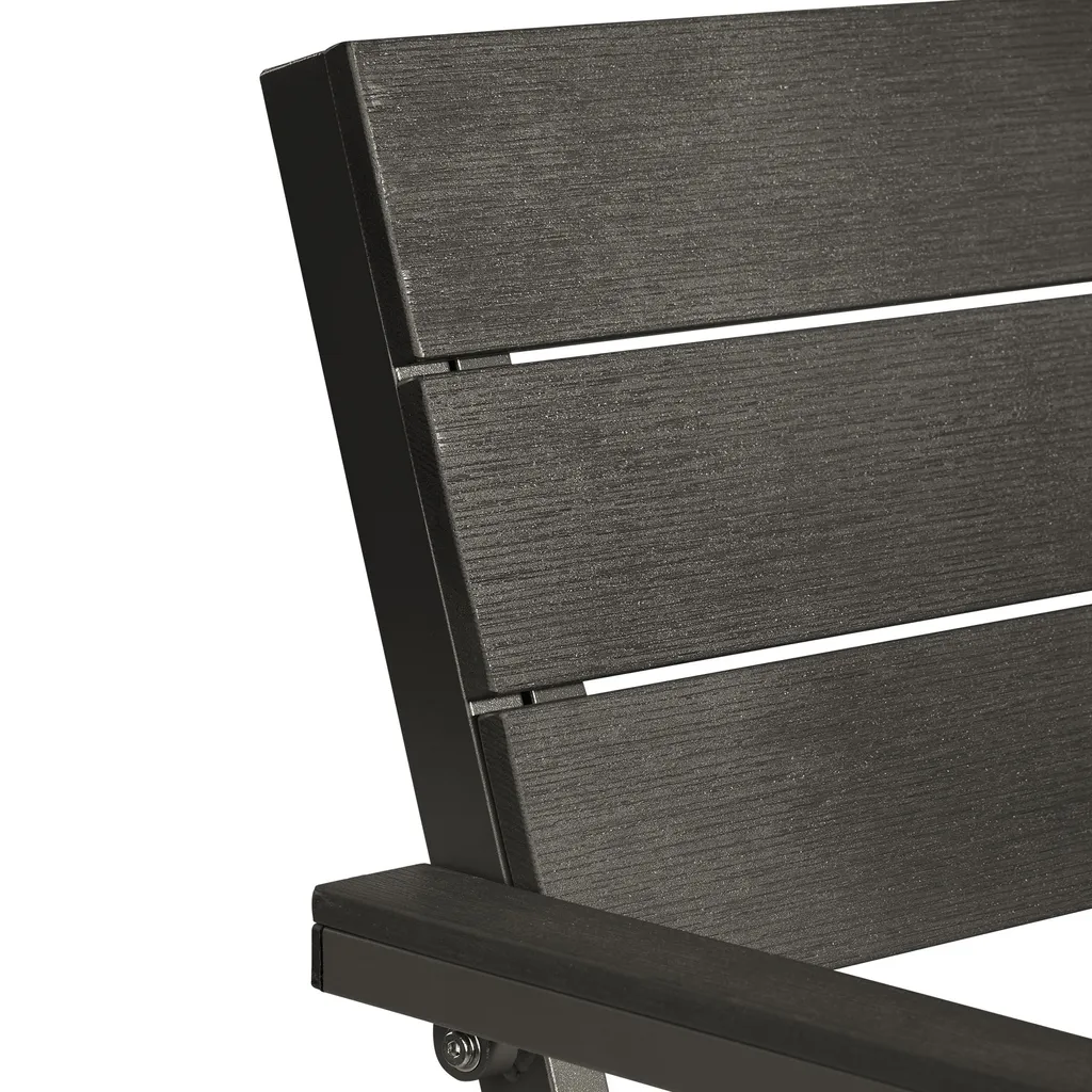 Tectake Gartenbank Line 2-Sitzer Mit Aluminiumrahmen 128x59x88cm - Dunkelgrau 6 Tectake Gartenbank Line 2-Sitzer Mit Aluminiumrahmen 128x59x88cm - Dunkelgrau – Bild 6