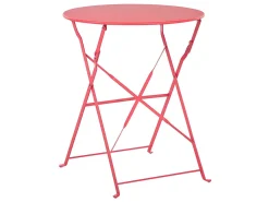 Beliani Balkonset Rot Stahl Terrasse Garten Outdoor Minimalistisch -Garten- & Gewächshäuser Geschäft 006d18a38801b97b22fb7675976ede58