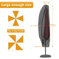 Gemitto Sonnenschirm Schutzhülle Mit Stab, Sonnenschirm Abdeckung 2 Bis 4 M Große Ampelschirm Schutzhülle, Wetterfeste, UV-Anti, Winddicht Und Schneesicher, Outdoor Für Ampelschirm 17 Gemitto Sonnenschirm Schutzhülle Mit Stab, Sonnenschirm Abdeckung 2 Bis 4 M Große Ampelschirm Schutzhülle, Wetterfeste, UV-Anti, Winddicht Und Schneesicher, Outdoor Für Ampelschirm -Garten- & Gewächshäuser Geschäft 0073ac3dcfa324f859c4b8911926b126