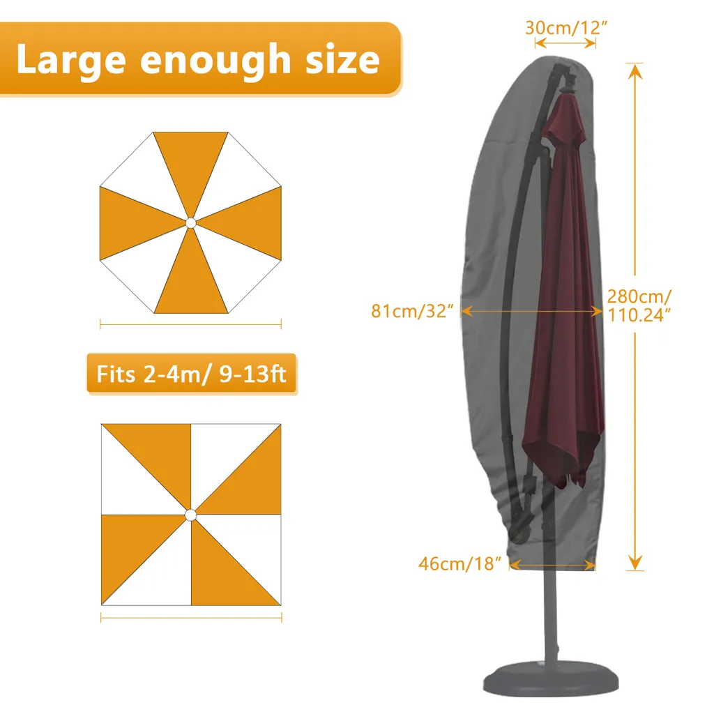 Gemitto Sonnenschirm Schutzhülle Mit Stab, Sonnenschirm Abdeckung 2 Bis 4 M Große Ampelschirm Schutzhülle, Wetterfeste, UV-Anti, Winddicht Und Schneesicher, Outdoor Für Ampelschirm 7 Gemitto Sonnenschirm Schutzhülle Mit Stab, Sonnenschirm Abdeckung 2 Bis 4 M Große Ampelschirm Schutzhülle, Wetterfeste, UV-Anti, Winddicht Und Schneesicher, Outdoor Für Ampelschirm – Bild 7