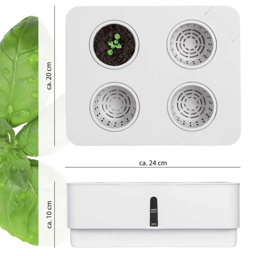 ONVAYA® Zimmergewächs Anzucht Set | Zimmer Gewächshaus Inkl. Kokoserde Und Saatgut | Kleines Gewächshaus Mit Smart Bewässerungssystem Zimmergarten 2 ONVAYA® Zimmergewächs Anzucht Set | Zimmer Gewächshaus Inkl. Kokoserde Und Saatgut | Kleines Gewächshaus Mit Smart Bewässerungssystem Zimmergarten – Bild 2