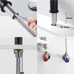 Lonheo Badarmatur 360° Drehbar Auslauf Waschtischarmatur Mit Ablaufgarnitur, Wasserhahn Bad Mit Pop Up, Schwarz -Garten- & Gewächshäuser Geschäft 0095982b4d292f6e1aaf5d4c045211cf