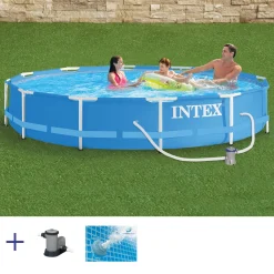 INTEX Frame Pool - Set Rondo Ø 366 X 76 Cm, Farbe: Blau; 128212NP -Garten- & Gewächshäuser Geschäft 00992304624abbebe39f34d8f5f5d41f