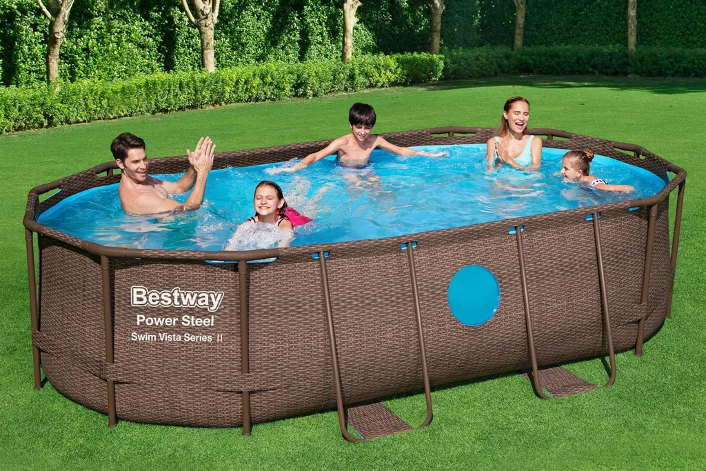 Bestway Power Steel Swim Vista Ovales Schwimmbecken 427 X 250 X 100 Cm 2 Bestway Power Steel Swim Vista Ovales Schwimmbecken 427 X 250 X 100 Cm – Bild 2