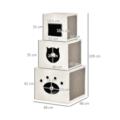 PawHut Kratztonne Für Katzen Katzenkratzbaum 3 Ebenen Katzenbaum Kletterbaum Für Katzen Katzenmöbel Sisal Plüsch Cremeweiß 48 X 48 X 109 Cm 12 PawHut Kratztonne Für Katzen Katzenkratzbaum 3 Ebenen Katzenbaum Kletterbaum Für Katzen Katzenmöbel Sisal Plüsch Cremeweiß 48 X 48 X 109 Cm -Garten- & Gewächshäuser Geschäft 00d3de170c4fe1ce06a53502acec0b62