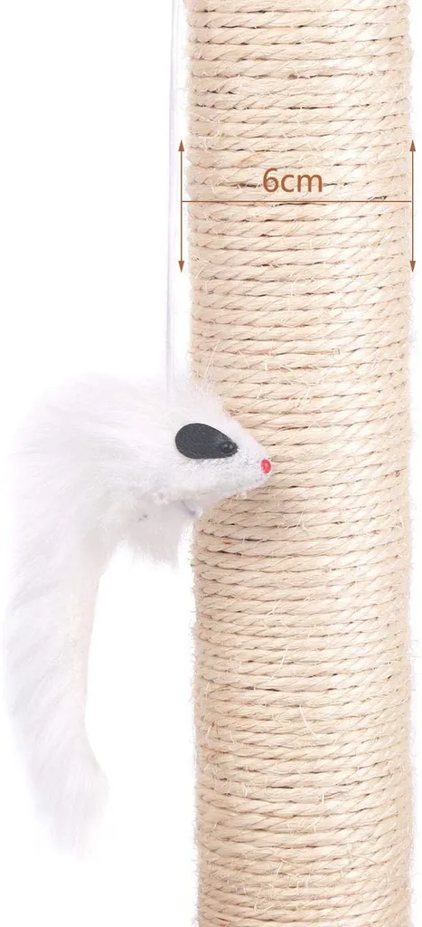 Aigostar Katzenbaum Mit Pfosten-Sisal-Kratze Kätzchen Spielturm Mit Hängespielzeug Kleine Katze Kletteraktivitätszentrum, Braun, 25 * 25 * 35cm 3 Aigostar Katzenbaum Mit Pfosten-Sisal-Kratze Kätzchen Spielturm Mit Hängespielzeug Kleine Katze Kletteraktivitätszentrum, Braun, 25 * 25 * 35cm – Bild 3