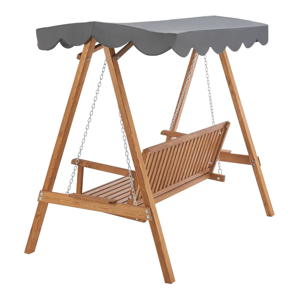 En.casa Hollywoodschaukel Afandou 200 X 130 X 185 Cm Gartenschaukel Mit Dach Max. 200 Kg Schaukelbank Für 2 Personen Gestell Aus Massivholz Dunkelgrau 5 En.casa Hollywoodschaukel Afandou 200 X 130 X 185 Cm Gartenschaukel Mit Dach Max. 200 Kg Schaukelbank Für 2 Personen Gestell Aus Massivholz Dunkelgrau – Bild 5
