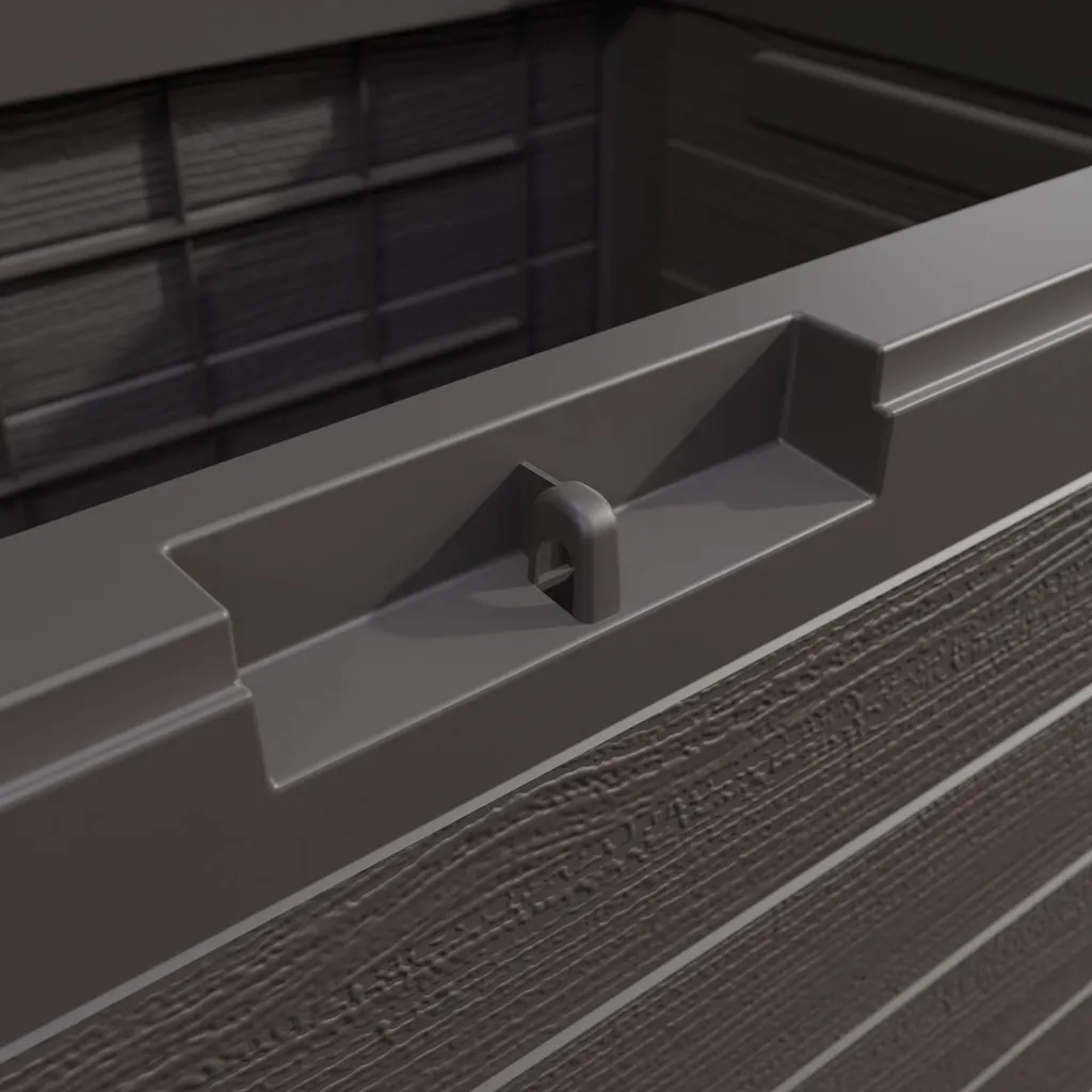 Deuba Auflagenbox 190 L Holz-Optik Wasserabweisend Deckel Abschließbar Garten Balkonbox Gartenbox Truhe , Farbe:braun 3 Deuba Auflagenbox 190 L Holz-Optik Wasserabweisend Deckel Abschließbar Garten Balkonbox Gartenbox Truhe , Farbe:braun – Bild 3