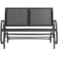 Tectake Schaukelbank Greta 2-Sitzer 121x72x86,5cm - Schwarz -Garten- & Gewächshäuser Geschäft 011aecd4d7dcfa470ce5cc3488894480