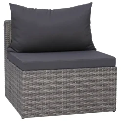 VidaXL 3-tlg. Garten-Sofagarnitur Mit Kissen Grau Poly Rattan -Garten- & Gewächshäuser Geschäft 0159de061e18a91cd2f0ba6b6d466ce7