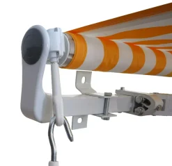 Mendler Alu-Markise H792, Gelenkarmmarkise Sonnenschutz 5x3m Polyester, Grau-braun -Garten- & Gewächshäuser Geschäft 0161a5161d9de9f66da9155f3471480b