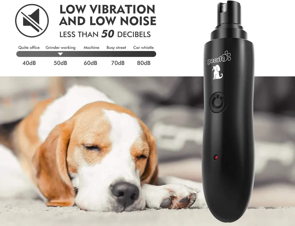 Pecute Krallenschleifer Für Hunde Und Katzen,elektrischer Krallenschneider, 2 Geschwindigkeit USB Aufladbar,Superleise,mit 2 Schleifköpfen (schwarz) 6 Pecute Krallenschleifer Für Hunde Und Katzen,elektrischer Krallenschneider, 2 Geschwindigkeit USB Aufladbar,Superleise,mit 2 Schleifköpfen (schwarz) – Bild 6