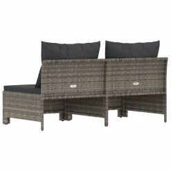VidaXL Gartensofa 2-Sitzer Mit Kissen Grau Poly Rattan -Garten- & Gewächshäuser Geschäft 01700c21332e277d7e030be02709ee99