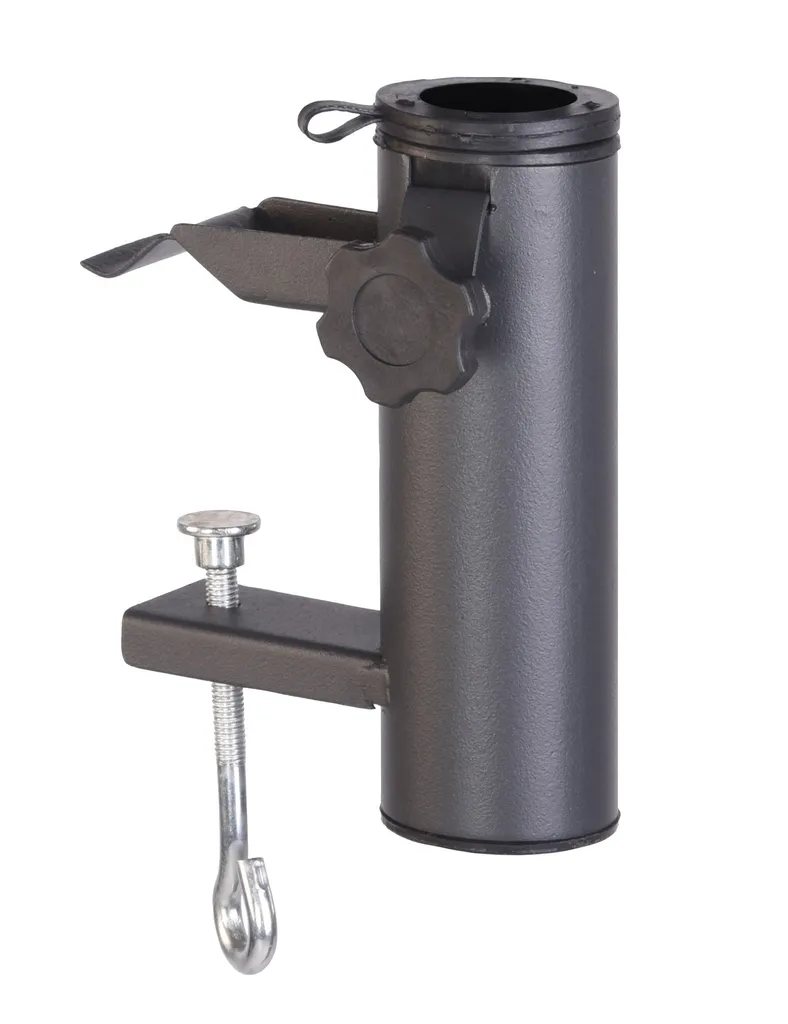 Spetebo Metall Balkon Schirmhalter Anthrazit - 16 X 11 Cm - Sonnenschirm Halter Für Balkon Geländer 1 Spetebo Metall Balkon Schirmhalter Anthrazit - 16 X 11 Cm - Sonnenschirm Halter Für Balkon Geländer