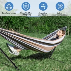 COSTWAY Hängemattengestell Hängemattenständer Hängemattenhalter Metall Schwarz Nur Gestell, Ohne Hängematte (325 X 100 X 106 Cm) 5 COSTWAY Hängemattengestell Hängemattenständer Hängemattenhalter Metall Schwarz Nur Gestell, Ohne Hängematte (325 X 100 X 106 Cm) -Garten- & Gewächshäuser Geschäft 020d57caf8824566f2944e5780a4b7f8