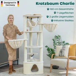 HAPPYPET Großer Kratzbaum Charlie 160 Cm Hoch | Premium Markenqualität | Katzenbaum Stabil Mit Hängematte Für Große Katzen | 9 Cm Sisalstämme | 8 Ebenen Für Hohen Komfort Mit Spielaktivitäten | E1 8 HAPPYPET Großer Kratzbaum Charlie 160 Cm Hoch | Premium Markenqualität | Katzenbaum Stabil Mit Hängematte Für Große Katzen | 9 Cm Sisalstämme | 8 Ebenen Für Hohen Komfort Mit Spielaktivitäten | E1 -Garten- & Gewächshäuser Geschäft 02181879a45c2bef079e97485bb0d06f