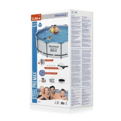 BESTWAY 56420 Steel Pro Max Swimmingpool Filterpumpe Leiter Cover Rund 366x122cm -Garten- & Gewächshäuser Geschäft 0262640ec5d3e69e22221c793e588b15