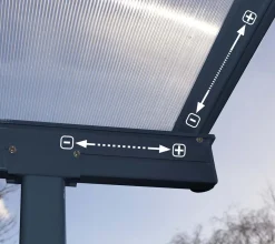 PALRAM-CANOPIA Palram - Canopia Terrassenüberdachung Sierra Grau 299x555x305 Cm -Garten- & Gewächshäuser Geschäft 0288939ab873d7c4bcba3b832fb68dd4