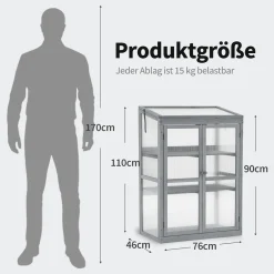 M MCombo Gewächshaus Frühbeet Aus Holz, Für Balkon & Garten, Klein Treibhaus Greenhouse Aufsatz Kasten Winterfest, 46*76*110cm, 0760 (Grau) 9 M MCombo Gewächshaus Frühbeet Aus Holz, Für Balkon & Garten, Klein Treibhaus Greenhouse Aufsatz Kasten Winterfest, 46*76*110cm, 0760 (Grau) -Garten- & Gewächshäuser Geschäft 02a70f942c2fe2ba513720d5529ab457