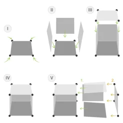 Tectake Steckregal 12 Boxen Mit Türen 112x37x148cm - Weiß -Garten- & Gewächshäuser Geschäft 02b8f47e74c9a2a6ad443bdfc58e149b