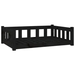 VidaXL Hundebett Schwarz 95,5x65,5x28 Cm Massivholz Kiefer