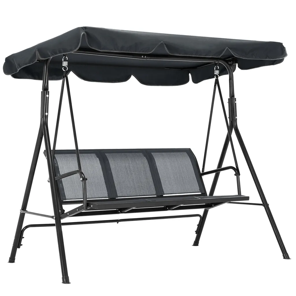 M MCombo 3-Sitzer Hollywoodschaukel Gartenschaukel Gartenliege Schaukelbank 8007 (Grau) 1 M MCombo 3-Sitzer Hollywoodschaukel Gartenschaukel Gartenliege Schaukelbank 8007 (Grau)