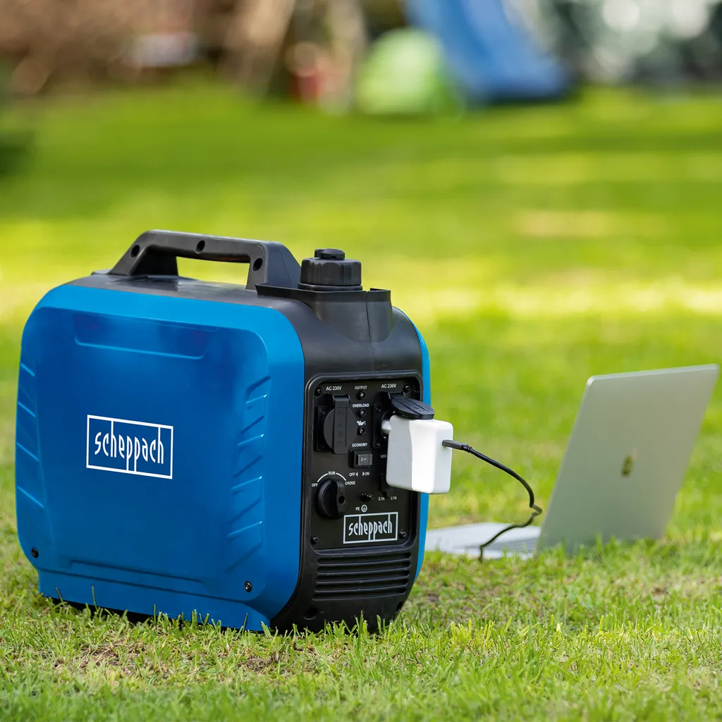 Scheppach Inverter Benzin Stromerzeuger SG2500i | 2000W Leistung | Steckdosen 2x 230V / 2x USB Typ A | 64,1dB Lautstärke | Generator 9 Scheppach Inverter Benzin Stromerzeuger SG2500i | 2000W Leistung | Steckdosen 2x 230V / 2x USB Typ A | 64,1dB Lautstärke | Generator – Bild 9