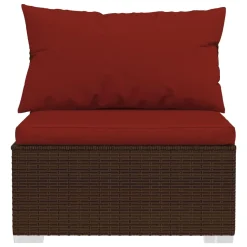 VidaXL 10-tlg. Garten-Lounge-Set Mit Kissen Poly Rattan Braun -Garten- & Gewächshäuser Geschäft 033bcd6db343eff180871e5df958108a