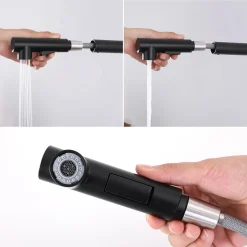 Auralum Edelstahl Küchenspüle Einbauspüle 55 × 45 CM + Schwarz Hochdruck Ausziehbar Küchenarmatur -Garten- & Gewächshäuser Geschäft 036d0e77fbb2ead596400368c7dca3e5 2