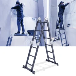 STAHLWERK Mehrzweckleiter 150 Kg Alu Klappleiter Trittleiter Aluminiumleiter -Garten- & Gewächshäuser Geschäft 0371fd532b99a90a25724523c6269a61