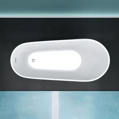 Mai & Mai Freistehende Acryl-Badewanne Oval Standbadewanne Weiß Inkl. Push-Open Ablaufgarnitur Breite 160cm V528 -Garten- & Gewächshäuser Geschäft 03d93f927c52d64a3461616f5e2ce40a