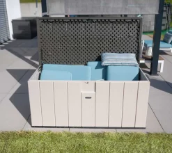 Lifetime Kunststoff Kissenbox "Harmony", Polsteraufbewahrung, 568 L Lichtgrau 72 X 151 X 70 Cm (L X B X H) 48 Lifetime Kunststoff Kissenbox "Harmony", Polsteraufbewahrung, 568 L Lichtgrau 72 X 151 X 70 Cm (L X B X H) -Garten- & Gewächshäuser Geschäft 03e4b405b51709e3b48820eb2769f1f0