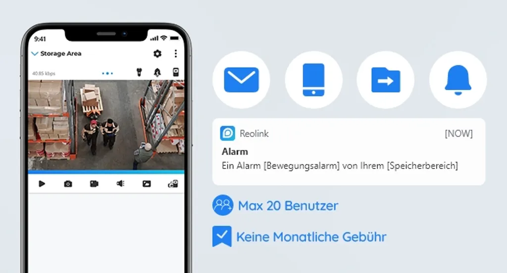 Reolink 4K Überwachungskamera Aussen Set, 8CH Videoüberwachung Mit 4X 8MP PoE IP Kamera Und 2TB HDD NVR Für 24/7 Aufnahme Innen Outdoor, Personenerkennung Und Fahrzeugerkennung, IP66, RLK8-800D4-A 9 Reolink 4K Überwachungskamera Aussen Set, 8CH Videoüberwachung Mit 4X 8MP PoE IP Kamera Und 2TB HDD NVR Für 24/7 Aufnahme Innen Outdoor, Personenerkennung Und Fahrzeugerkennung, IP66, RLK8-800D4-A – Bild 9