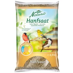 Dehner Natura Wildvogelfutter, Hanfsaat, 2.5 Kg