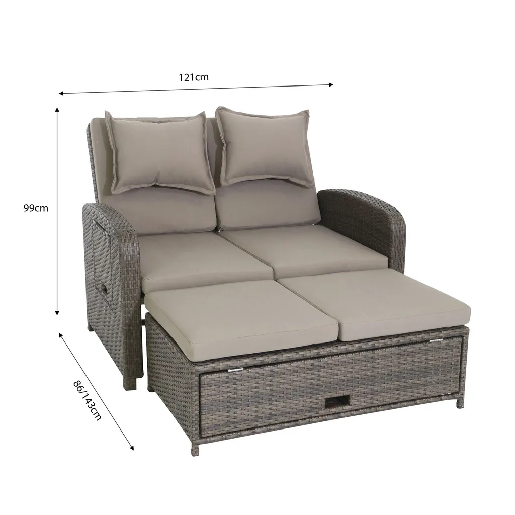 Greemotion Gartenbank 3-in-1 Bahia Rondo, Ca. 121 X 99 X 86 Cm Braun Kunststoff 6 Greemotion Gartenbank 3-in-1 Bahia Rondo, Ca. 121 X 99 X 86 Cm Braun Kunststoff – Bild 6