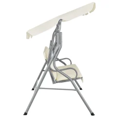 Juskys Hollywoodschaukel 3-Sitzer Mit Dach & Sitzauflage – Gartenschaukel 200 Kg Belastbar – Schaukelbank Für Garten & Terrasse - Beige -Garten- & Gewächshäuser Geschäft 03f230112586fbe93b6b9a6f565ce093