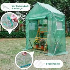 Yorbay Foliengewächshaus Gewächshaus Für Tomaten, Mit Gitternetzfolie Für Garten Zur Aufzucht, Spitzdach, Grün, 150×70×190cm (LxBxH) Mehrweg 8 Yorbay Foliengewächshaus Gewächshaus Für Tomaten, Mit Gitternetzfolie Für Garten Zur Aufzucht, Spitzdach, Grün, 150×70×190cm (LxBxH) Mehrweg -Garten- & Gewächshäuser Geschäft 03fee8bab62ca94eb202b7cbc187a0a6