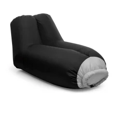 Blumfeldt Airlounge - Air Sofa , Luftsofa , Aufblassofa , Luftmöbel , Maße: 90 X 80 X 150 Cm , Camping , Reisen , Pool , Meer , Inklusive Transportrucksack , Waschbar , Stylisch , Schwarz