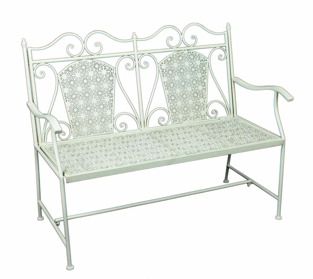 Garden Pleasure Bank Eisen Parkbank Garten Bank Sitzbank Möbel Weiß Vintage 1 Garden Pleasure Bank Eisen Parkbank Garten Bank Sitzbank Möbel Weiß Vintage