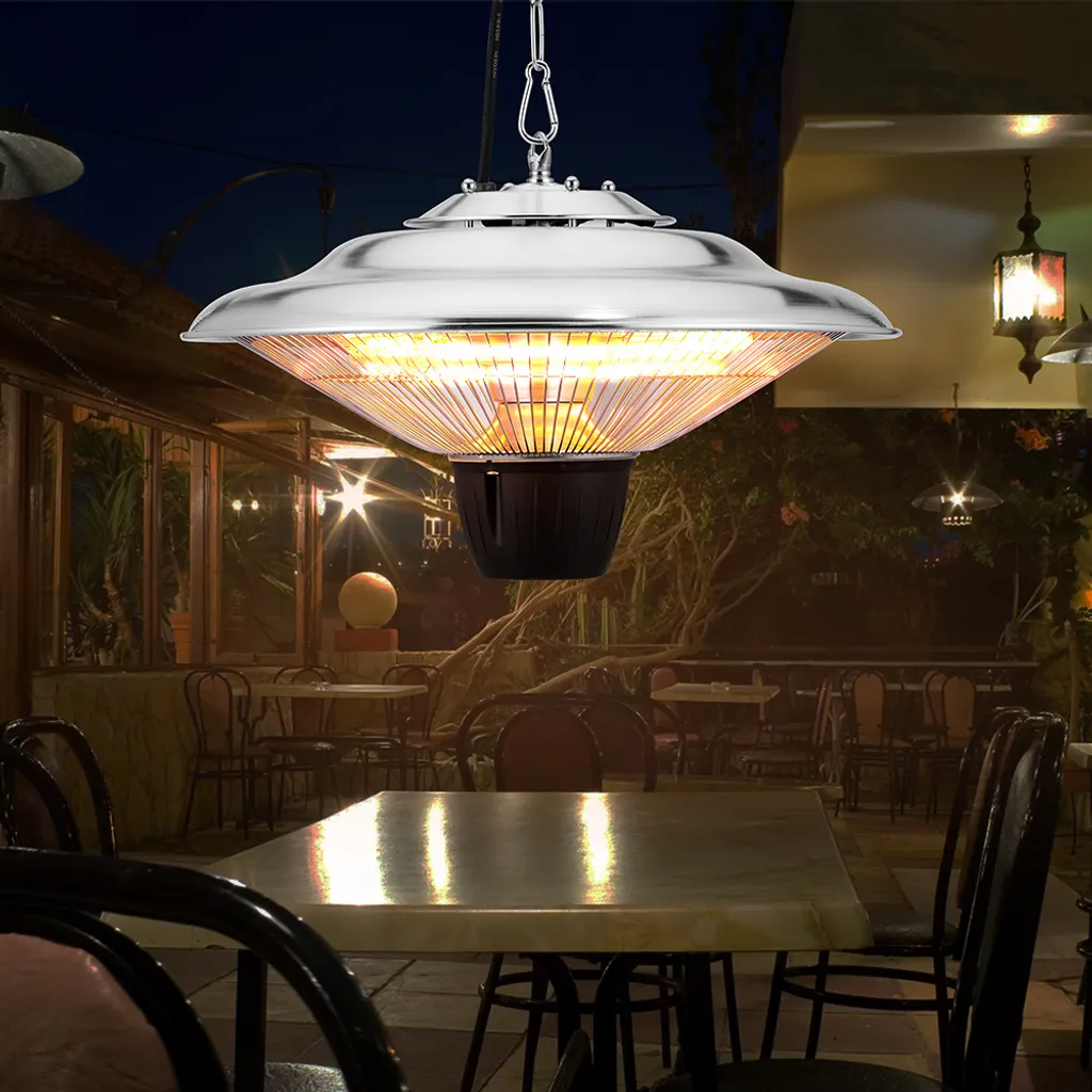 Deuba Heizstrahler Deckenheizstrahler Infrarot | 1500W | IP24 | 2 Starke Halogen Heizstäbe | Terrassenstrahler Terrassenheizer Elektro Elektrisch 2 Deuba Heizstrahler Deckenheizstrahler Infrarot | 1500W | IP24 | 2 Starke Halogen Heizstäbe | Terrassenstrahler Terrassenheizer Elektro Elektrisch – Bild 2