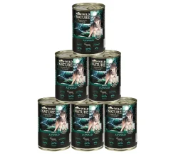 Dehner Wild Nature Hundefutter Adult, Auwald, 6 X 400 G (2.4 Kg)