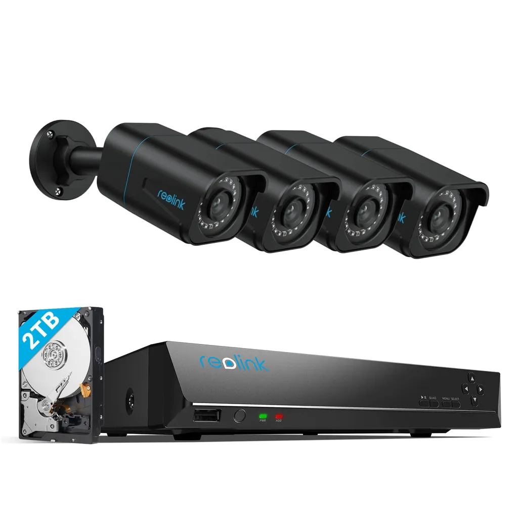 Reolink RLK8-810B4-A-B, 8MP PoE LAN IP-Überwachungskamera-Set 8-Kanal Mit 4 Kameras 2TB HDD, Intelligente Personen-/Fahrzeugerkennungfür 24/7 Überwachung 1 Reolink RLK8-810B4-A-B, 8MP PoE LAN IP-Überwachungskamera-Set 8-Kanal Mit 4 Kameras 2TB HDD, Intelligente Personen-/Fahrzeugerkennungfür 24/7 Überwachung