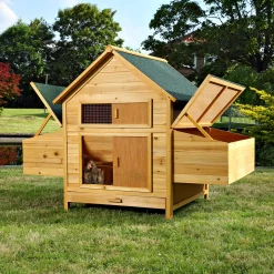 Mucola Geflügelstall Hühnerstall Hühnerhaus Hasenstall Freilauf Holz Kaninchenkäfig XXL Stall Kleintierstall Freigehege Auslauf Käfig -Garten- & Gewächshäuser Geschäft 04ba4830ef2d7761cabc73a2ec1cac99
