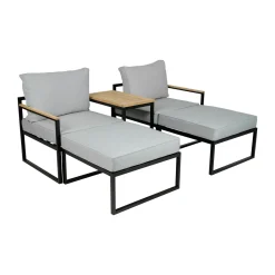 Greemotion Lounge-Set Madrid, Mit Holzbestandteilen -Garten- & Gewächshäuser Geschäft 04d9bad18acae41524cc008f298b47bc