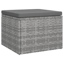 VidaXL 3-Sitzer-Gartensofa Mit Dach Und Fußhocker Grau Poly Rattan -Garten- & Gewächshäuser Geschäft 04df3ce1a80e731a5056fba11925e157