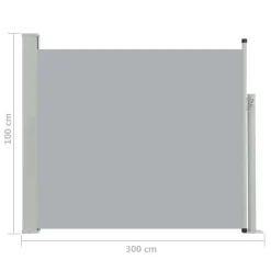 VidaXL Ausziehbare Seitenmarkise 100x300 Cm Grau -Garten- & Gewächshäuser Geschäft 04f83174b0a5ec1d2f645814d0ee0785