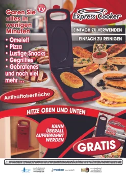 ISL GmbH Express Cooker® Multi-Grill Mit Wendefunktion, 3 In1-Toasten-Backen-Braten, Anti-Haft Beschichtung, 800 Watt, Rot - Original Aus Der TV Werbung 21 ISL GmbH Express Cooker® Multi-Grill Mit Wendefunktion, 3 In1-Toasten-Backen-Braten, Anti-Haft Beschichtung, 800 Watt, Rot - Original Aus Der TV Werbung -Garten- & Gewächshäuser Geschäft 05185e9f2c28680ec9272ddb6a713b6e