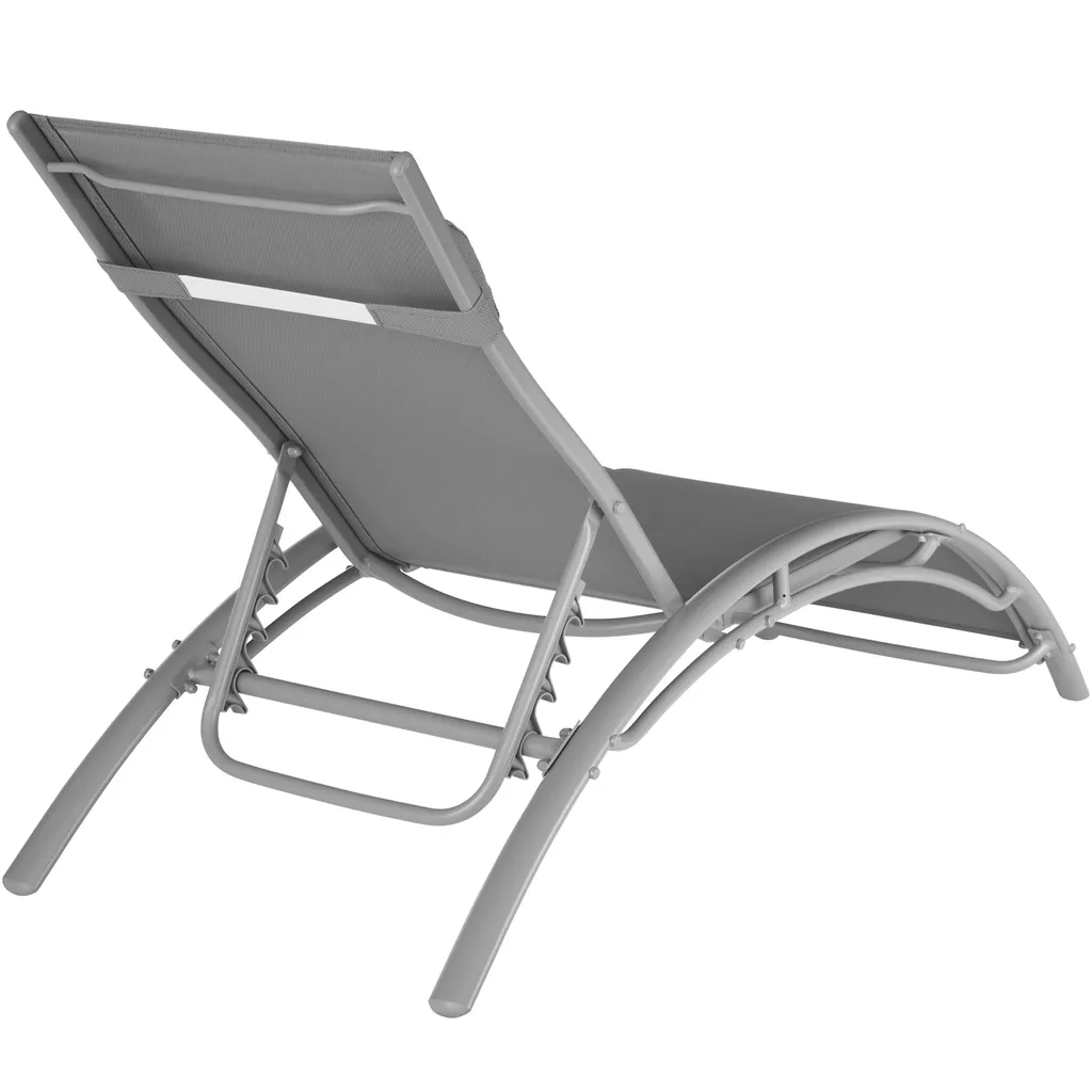 Tectake 2 Gartenliegen Aus Aluminium, 5-stufig - Grau 6 Tectake 2 Gartenliegen Aus Aluminium, 5-stufig - Grau – Bild 6