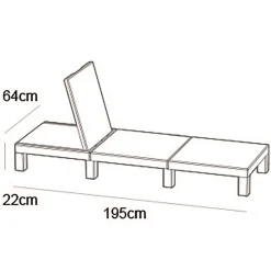 ALLIBERT By KETER Allibert Sonnenliege Daytona, Graphitgrau -Garten- & Gewächshäuser Geschäft 054e2681a684c7a97b3c7a3f29f14b11